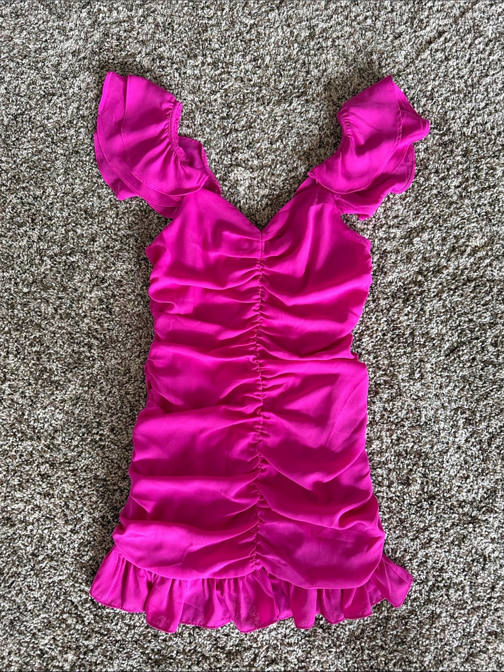 Glam Pink Ruffle Dress